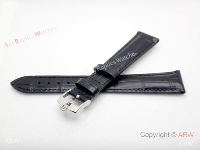 Rolex Black genuine crocodile Leather strap / Extended / Custom Version